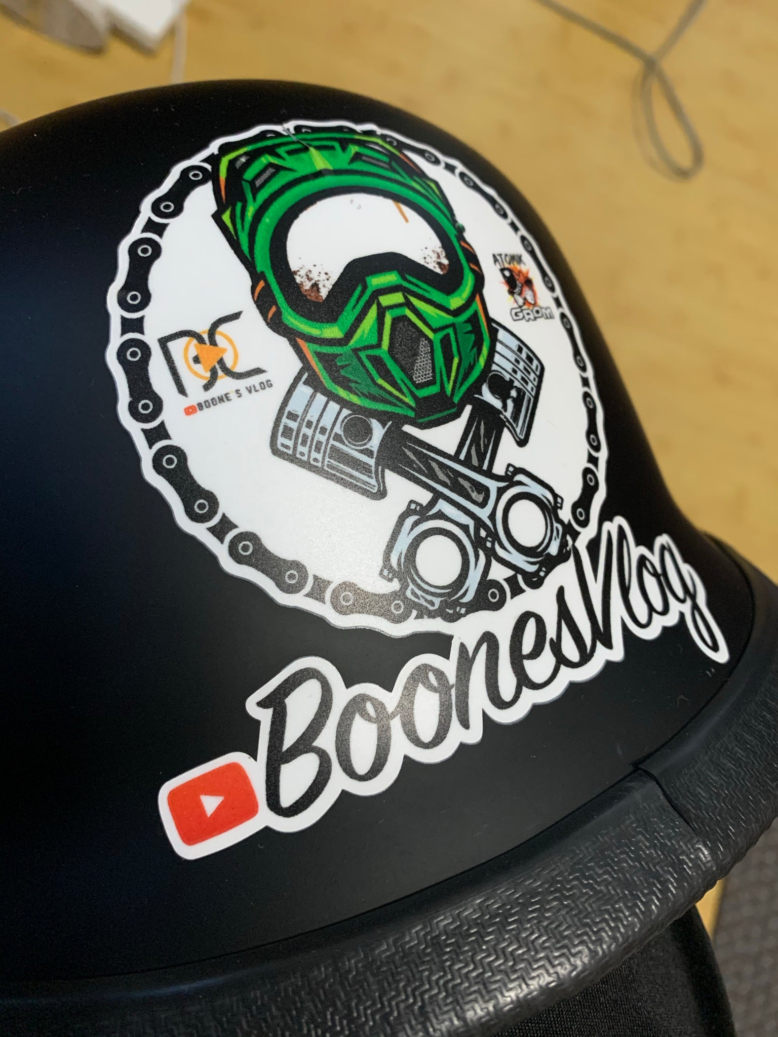 boone motorcycle helmet store BOONESVLOG HELMET LOGO DECAL – Boones Vlog